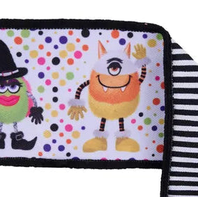2.5"x10YD HALLOWEEN MONSTERS/FUSED - D'LUX - WHITE/MULTI - LX127027