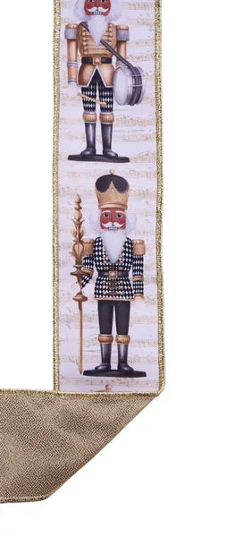 2.5"X10YD NUTCRACKER/FUSED - D'LUX - WHITE/BLACK/GOLD/BROWN - LX122402