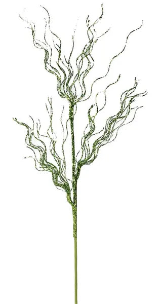 31"L GLITTERED SPIRAL PINE SPRAY - LIME/EMERALD GREEN - XS756293