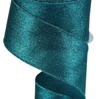 2.5"X10YD SHIMMER GLITTER - TEAL - RGC159734