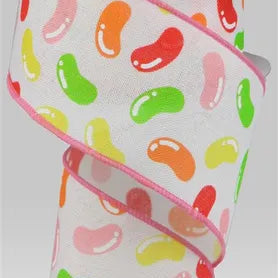 2.5"X10YD JELLY BEANS ON ROYAL - WHITE/MULTI - RG0194427