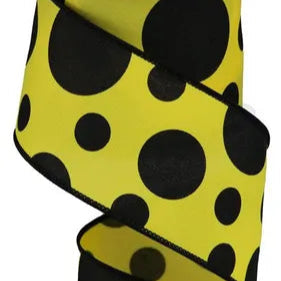 2.5"X10YD GIANT THREE SIZE DOT - YELLOW/BLACK - RGA194329