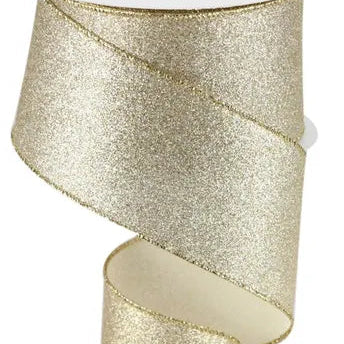 2.5"X10YD SHIMMER GLITTER - CHAMPAGNE - RGC159744