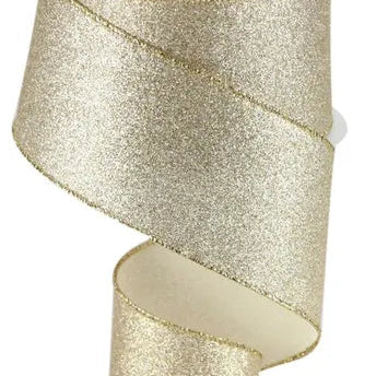 2.5"X10YD SHIMMER GLITTER - CHAMPAGNE - RGC159744