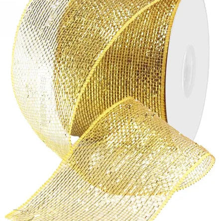 4"X25YD METALLIC - GOLD/BROWN W/GOLD FOIL - RS200508
