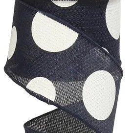 2.5"X10YD GIANT MULTI DOTS - NAVY/WHITE - RG0120019