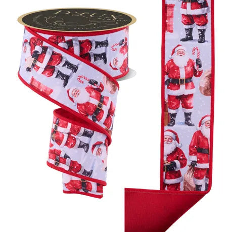 2.5"X10YD SANTA CLAUS/FUSED - D'LUX - WHITE/RED/BLACK/BEIGE - LX127427