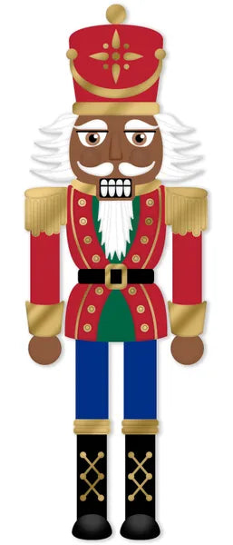 24"HX8.2"L TRADITIONAL NUTCRACKER SIGN - BROWN/RED/WHITE/GOLD - MD167102