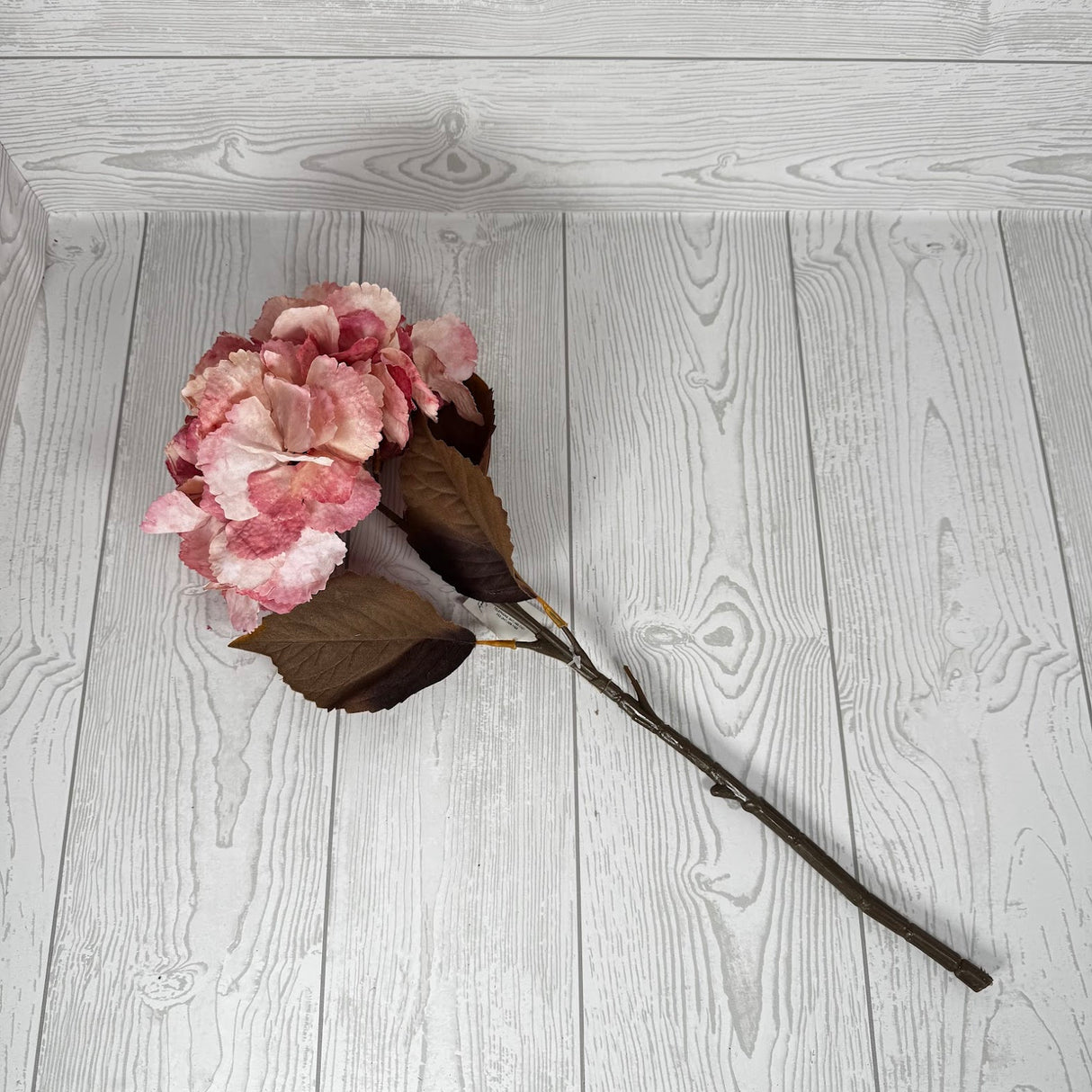 27" HYDRANGEA SPRAY - CREAM/PINK - 28074 * DOUBLE ORANGE