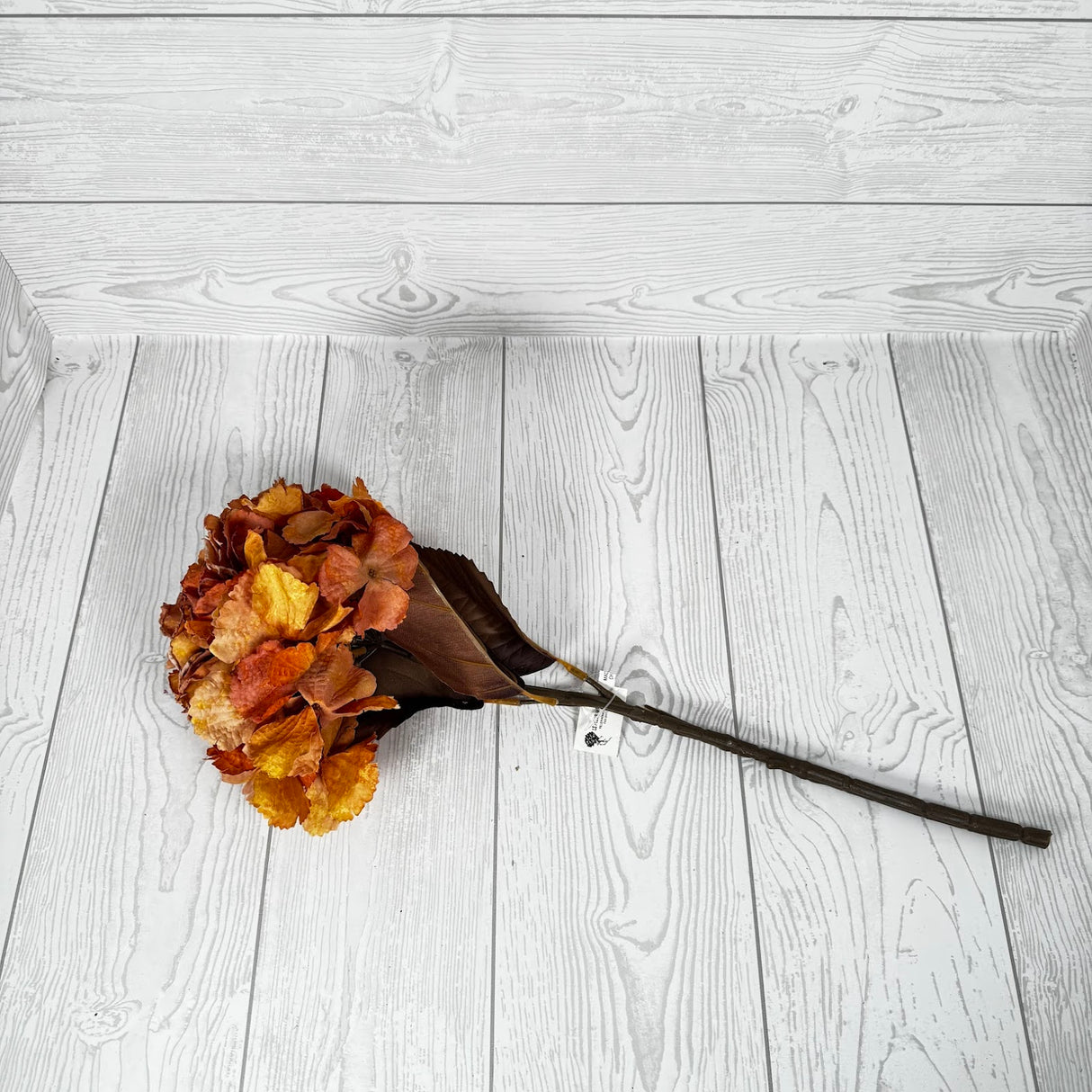 27" HYDRANGEA SPRAY - ORANGE - 28078 * DOUBLE ORANGE