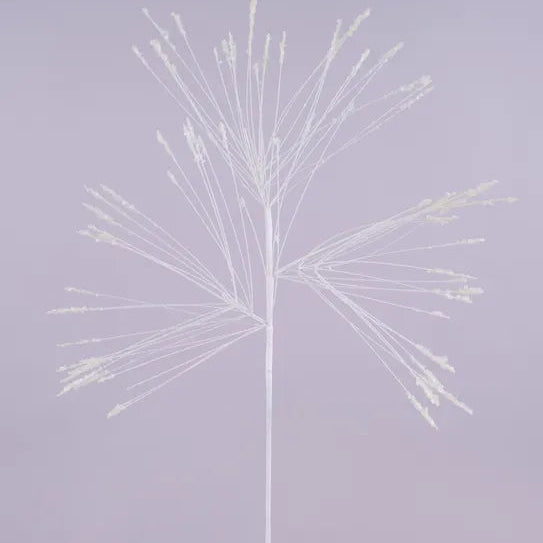 23"L GLITTER LONG NEEDLE PINE PICK - WHITE - XS255727