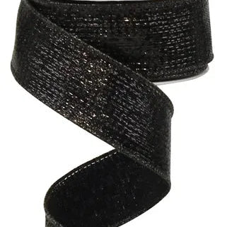 1.5"X10YD METALLIC RIBBON - BLACK - RG0153302