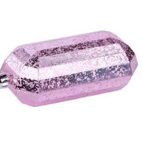 5.25"L ANTIQUE LOOK GEM ORNAMENT - SQUARED - ICE PINK - XJ5514WF