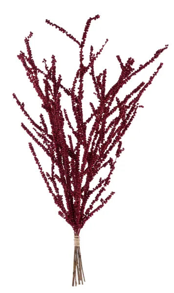 35"L STYRO BALL/BAMBOO TWIG BUNDLE - BURGUNDY - FB199805