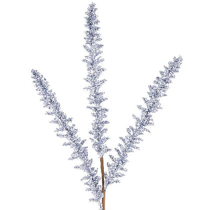 18"L V-CUT FOIL GLITTER SPIKE - SILVER - MN040926