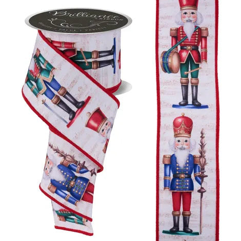 2.5"X10YD NUTCRACKER - IVORY/EMERALD/RED/BLUE - LS10924N