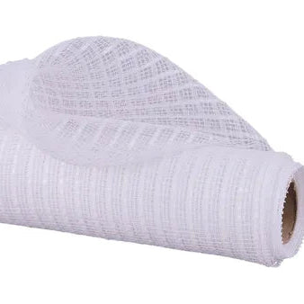 10"X10YD WIDE FOIL MESH - WHITE W/ WHITE FOIL - RE1366R1