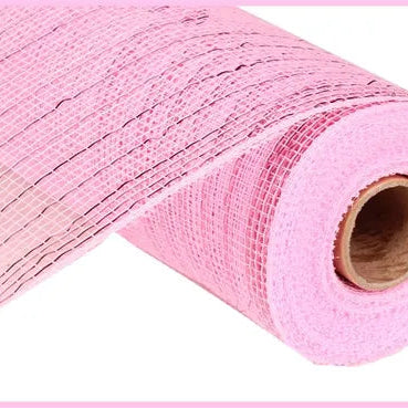 10"X10YD METALLIC MESH - PINK WITH PINK FOIL - RE130122