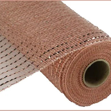 10"X10YD WIDE FOIL MESH - NEW ROSE GOLD W/FOIL - RE1366NF