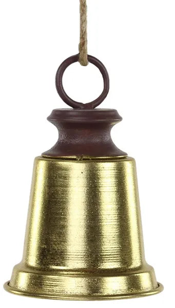 4.25"DIA METAL LIBERTY BELL W/JUTE - GOLD - XC434608