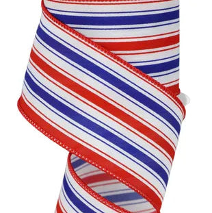 2.5"X10YD VERTICAL STRIPE - RED/WHITE/BLUE - RGE1957A1