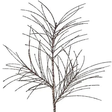 31"L GLITTERED PINE SPRAY - BROWN - XS104804