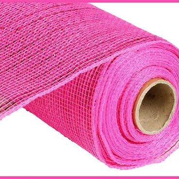 10"X10YD METALLIC MESH - HOT PINK W/ HOT PINK FOIL - RE130111
