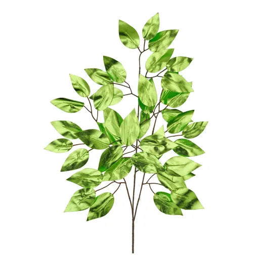 23"L METALLIC FICUS SPRAY - LIME GREEN - XS244439