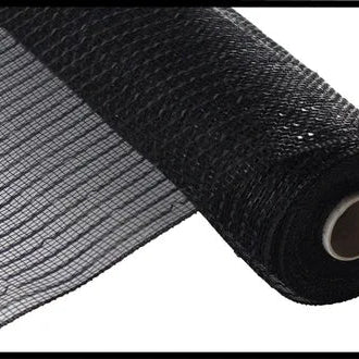 10"x10YD WIDE FOIL MESH - BLACK W/BLACK FOIL - RE136602