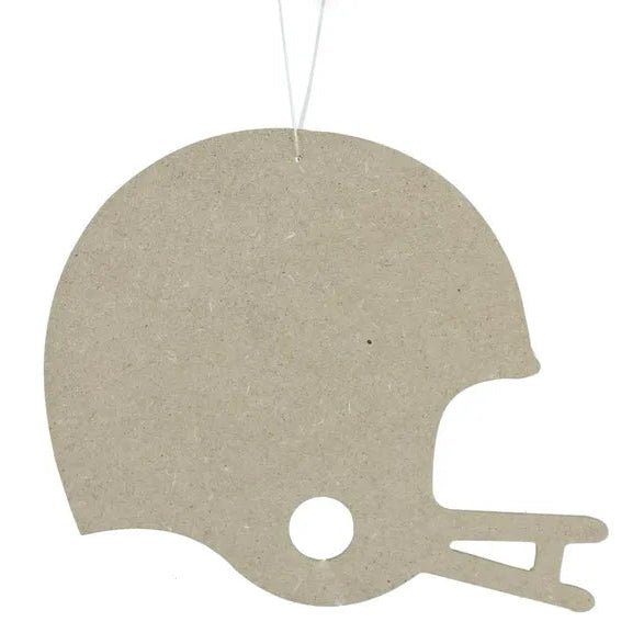 5"H FOOTBALL HELMET W/HANGER - NATURAL - AB2195