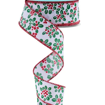 105"X10YD MINI LEAF BERRY - RED/WHITE/GREEN - RGF142427