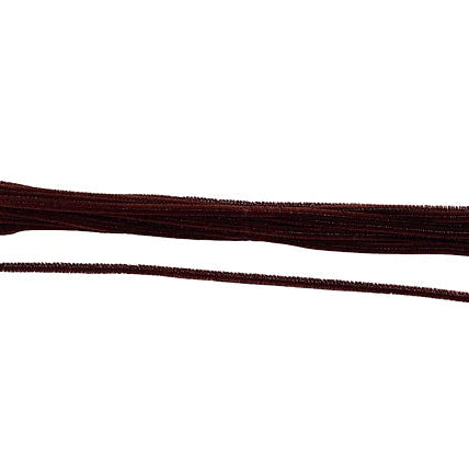 12"L X 6MM CHENILLE STEMS - BROWN - 25COUNT - MA200404