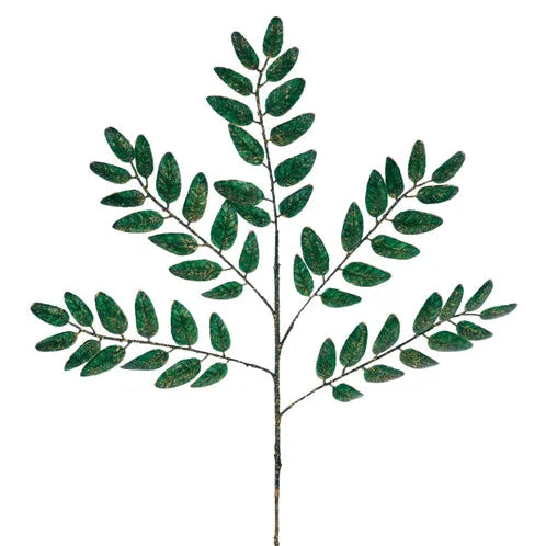 21.5"L BRUSHED HONEY LOCUST SPRAY - HUNTER GREEN/GOLD - XS2482E5
