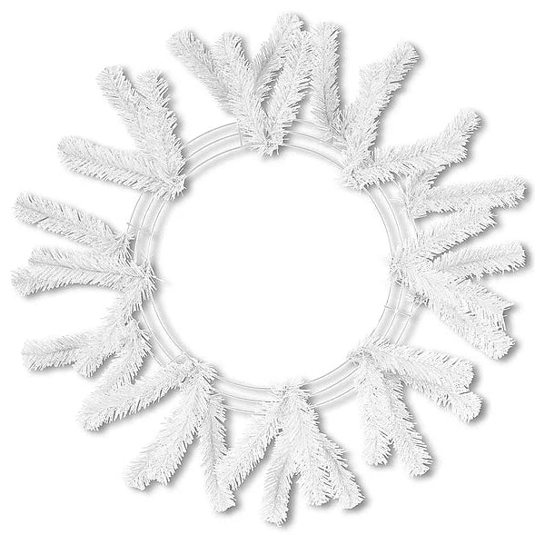 15"WIRE, 25"OAD WORK WREATH - WHITE - XX748827