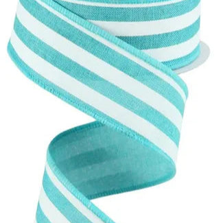 1.5"X10YD VERTICAL STRIPE - LIGHT TEAL/WHITE - RGC1562A6