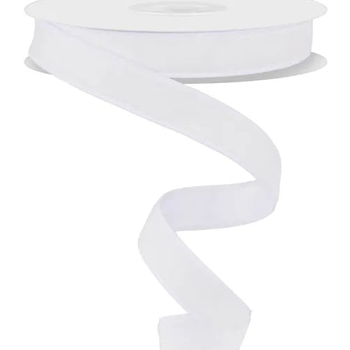 7/8"X10YD DELUXE VELVET/SATIN BACKING - WHITE - RGE765856