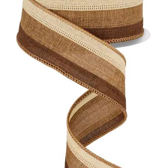 1.5"x10YD 3-IN-1 ROYAL BURLAP - TOBACCO/TAN/DARK BROWN - RG01601K8