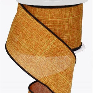 2.5"X10YD ROYAL BURLAP - ORANGE/BLACK TRIM - RG128266