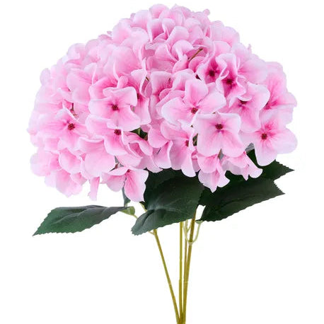 16"L FABRIC HYDRANGEA BUSH X5 - PINK - FN175434