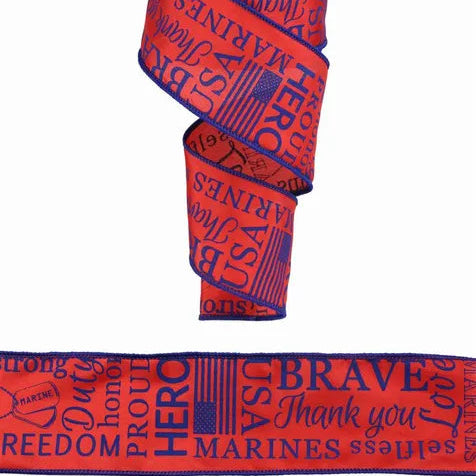 2.5"X10YD MARINES - RED/BLUE - RG0167424