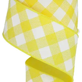 2.5"X10YD DIAGONAL CHECK ON ROYAL - YELLOW/WHITE - RGA126529