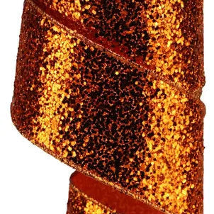 2.5"X10YD LARGE GLITTER - ORANGE - RGA130120