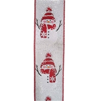 2.5"X10YD WINTER SNOWMAN RIBBON - DC19595