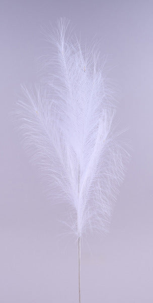 32.75"L FABRIC GRASS PLUME SPRAY - WHITE - FG601327