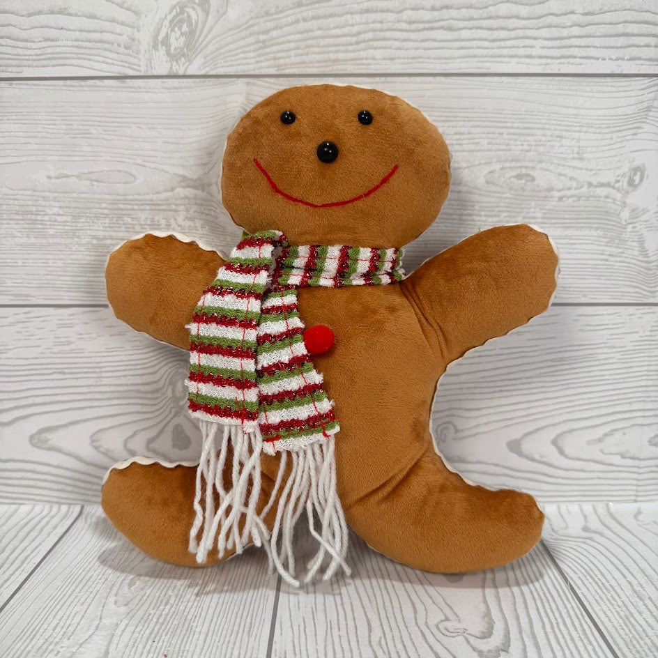 PLUSH GINGERBREAD COOKIE LIGHTBROWN - SCARF - 83589ASSTS * RD