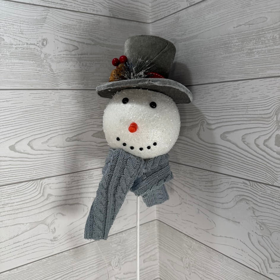 29IN VELVET TOPHAT SNOWMAN - X23282-GRAY * PU G