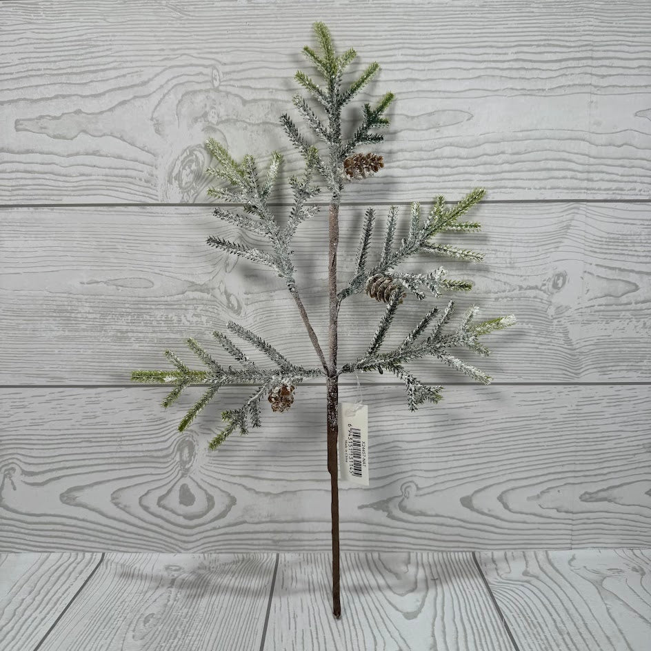 14" FROST PINECONE SPRAY - X24457-NAT * R BR