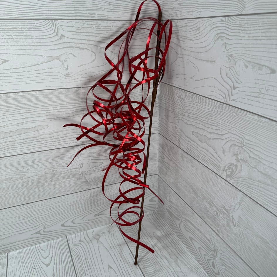 38" CURLY RIBBON SPRAY - X26883-RED