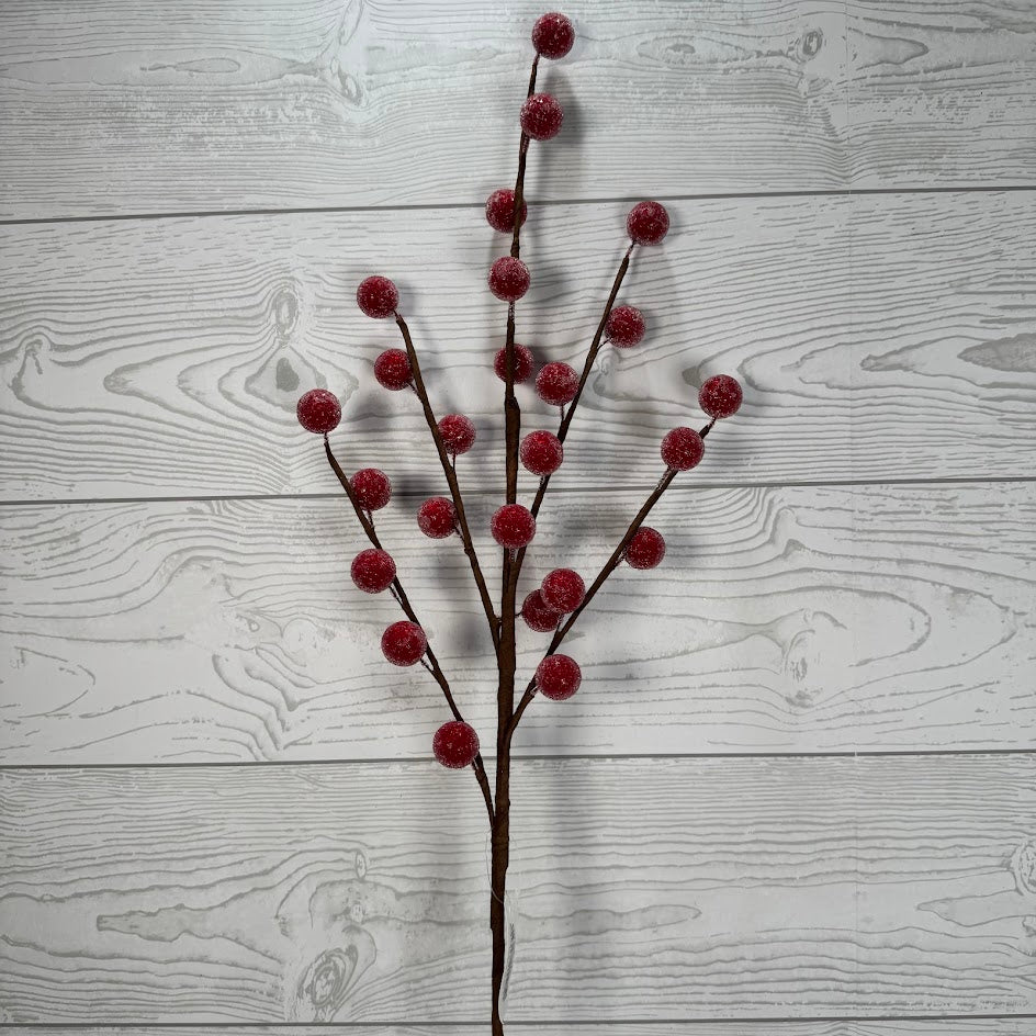 28.5" SUGAR BERRY SPRAY - X26887-RED