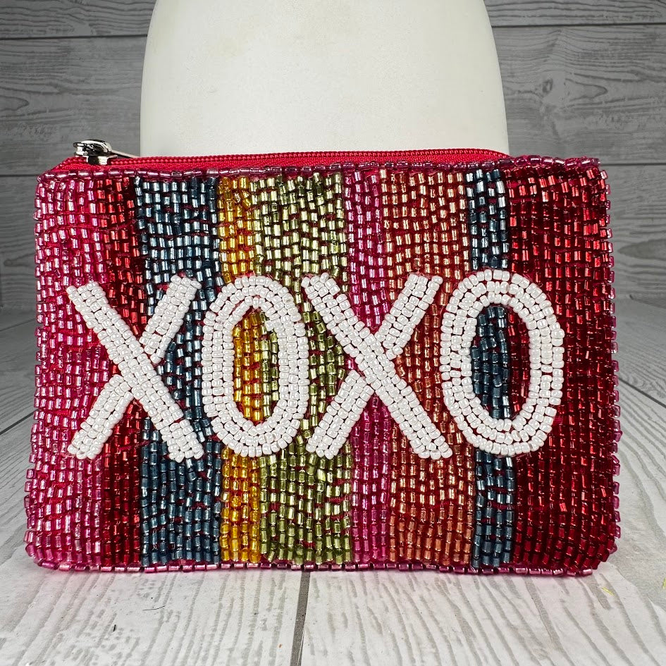 ZIPPER POUCH 5 1/2"X4" - XOXO MULTICOLOR - HD00266